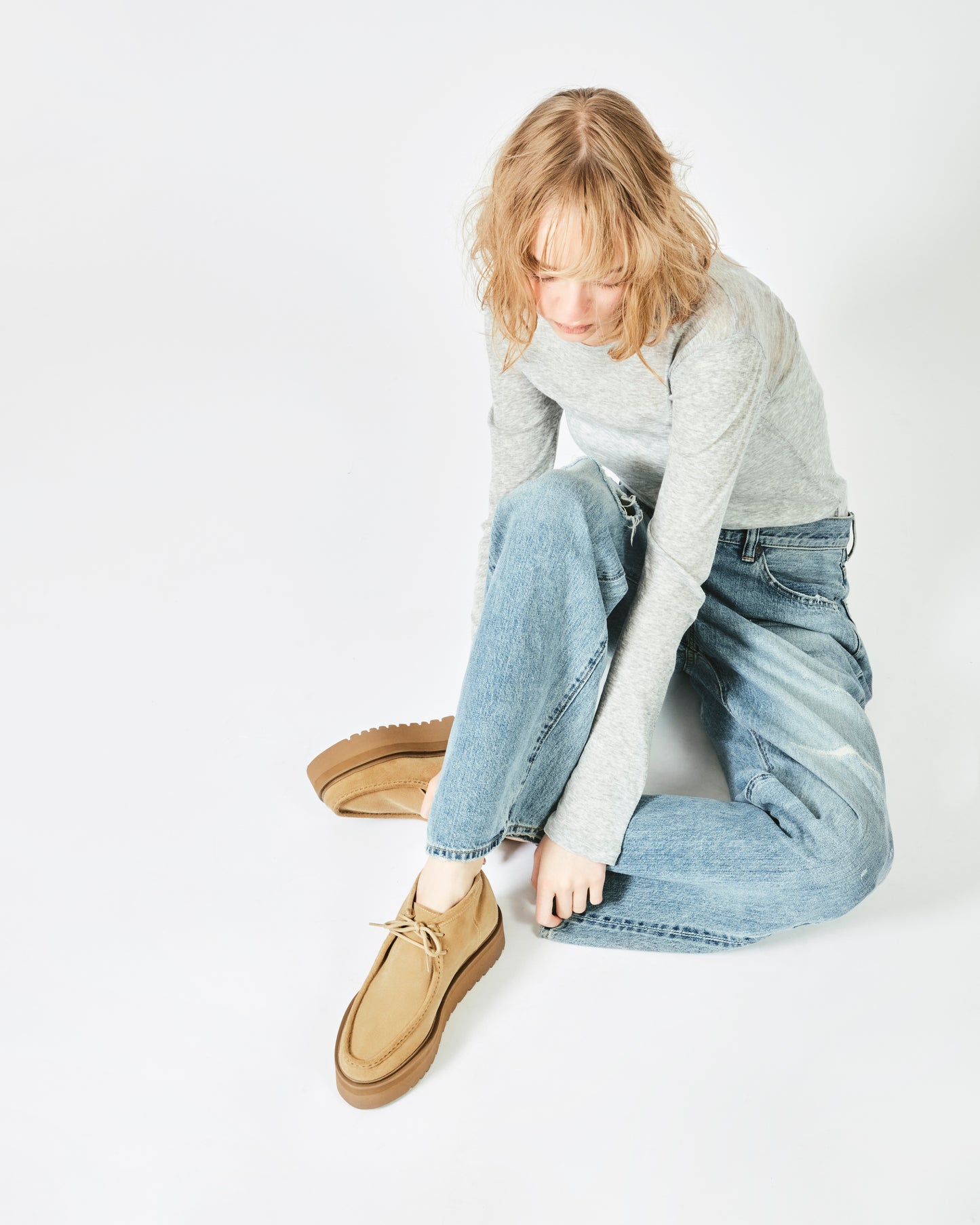 MOC SHORT BOOTS BEIGE SUEDE