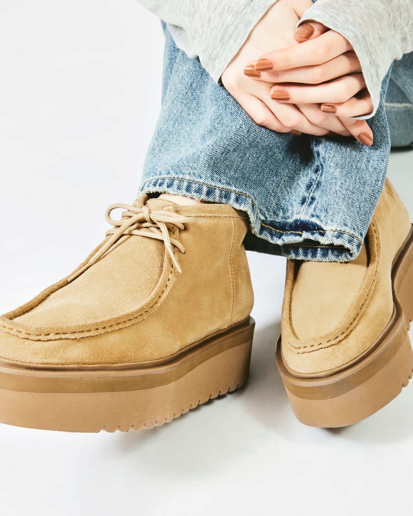 MOC SHORT BOOTS BEIGE SUEDE