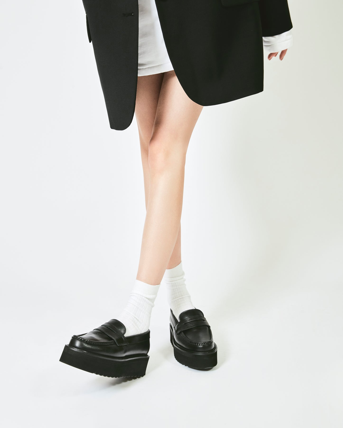 PLATFORM LOAFERS ECRU