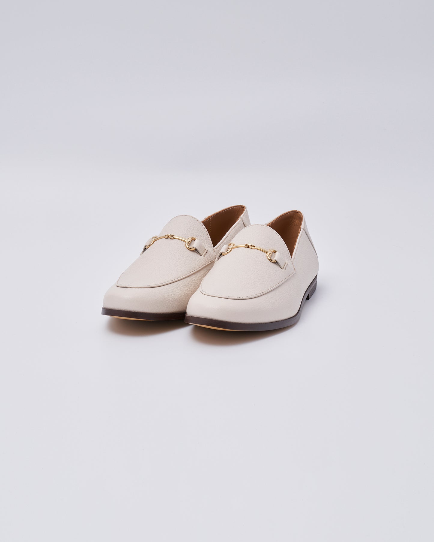 BIT SLIP ON SHOES GRAIN LEATHER WHITE