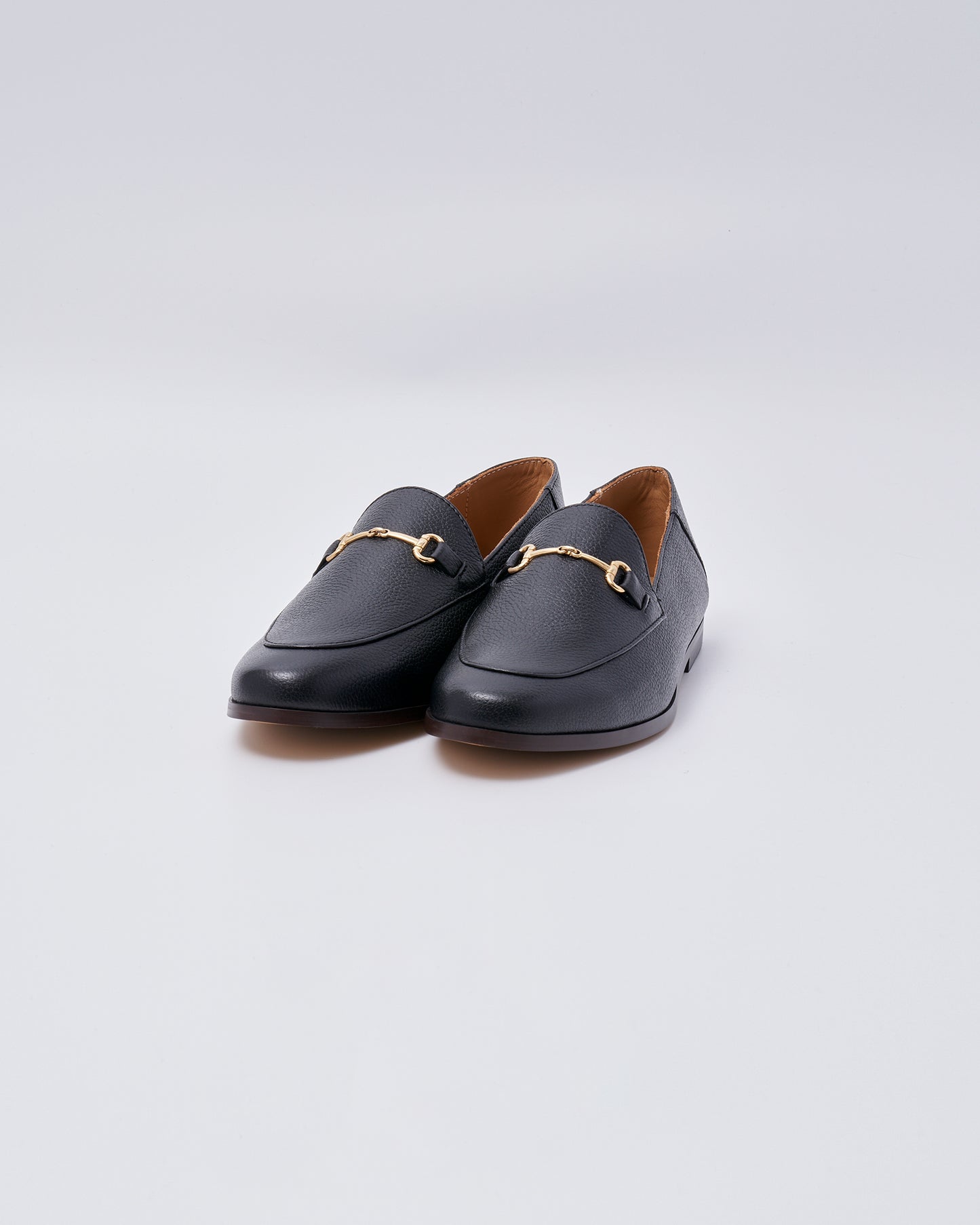 BIT SLIP ON SHOES GRAIN LEATHER BLACK