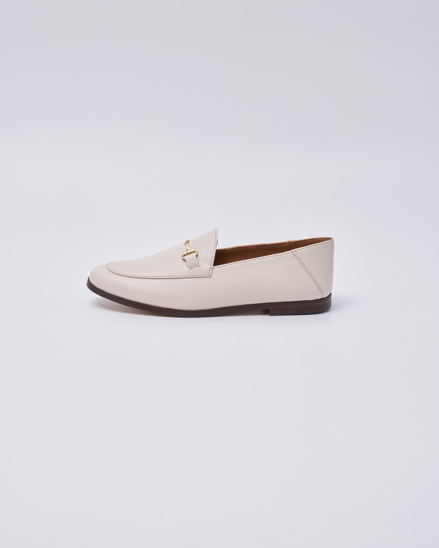 BIT SLIP ON SHOES GRAIN LEATHER WHITE