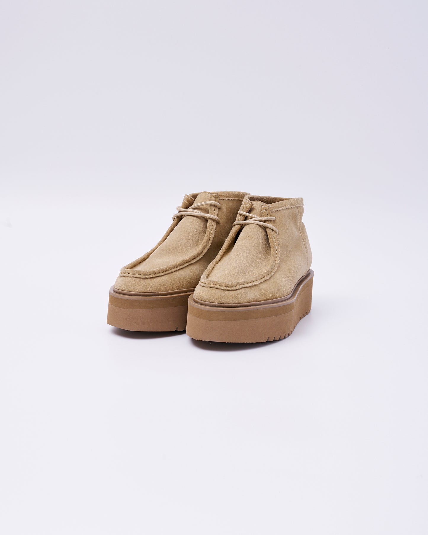 2407W MOC SHORT BOOTS BEIGE SUEDE