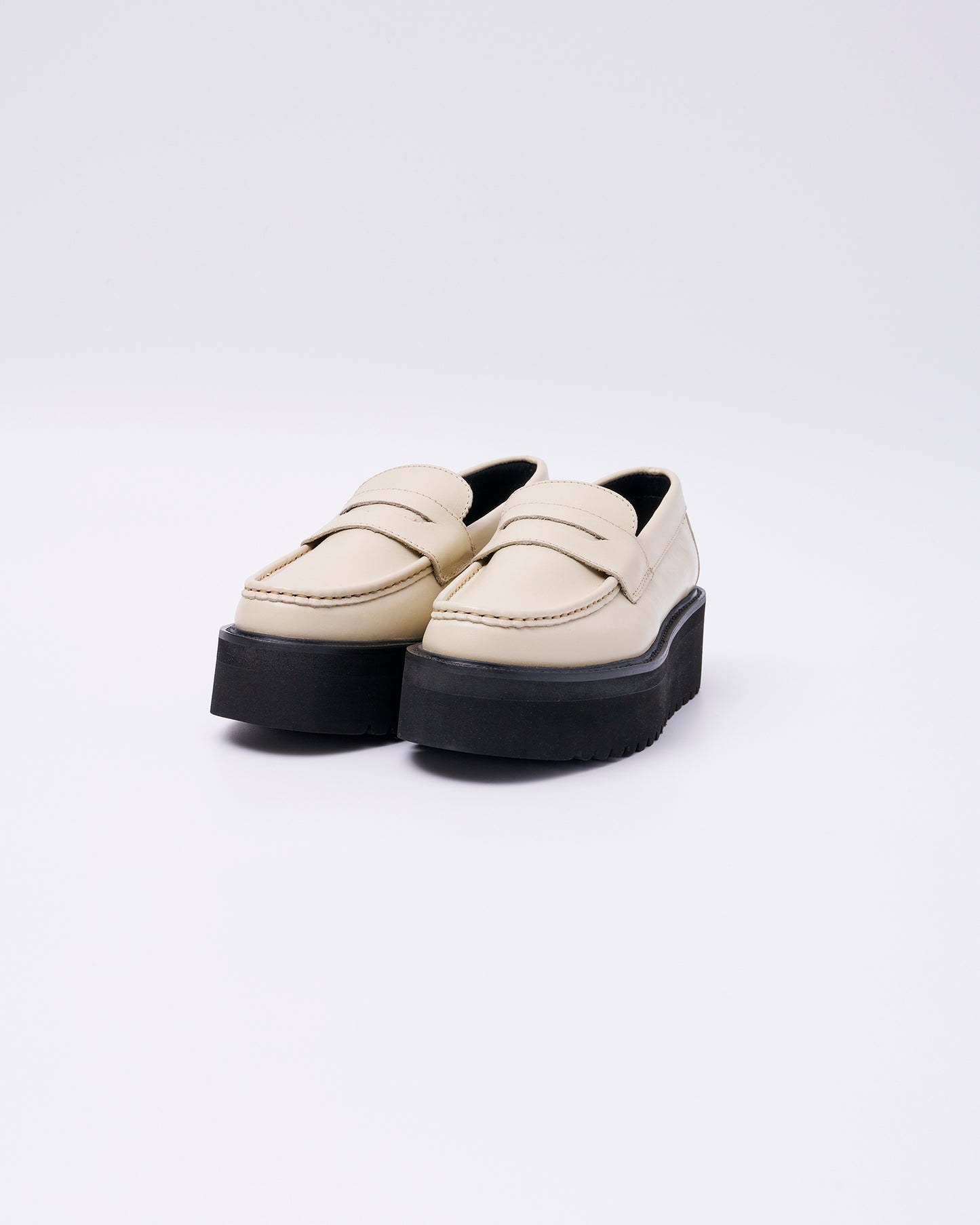 PLATFORM LOAFERS ECRU