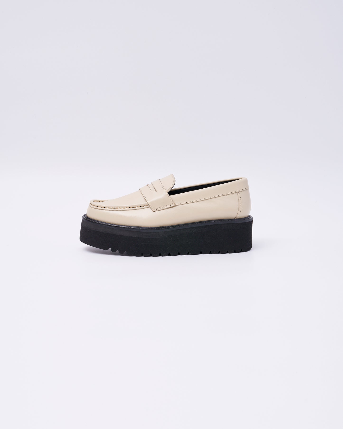 PLATFORM LOAFERS ECRU