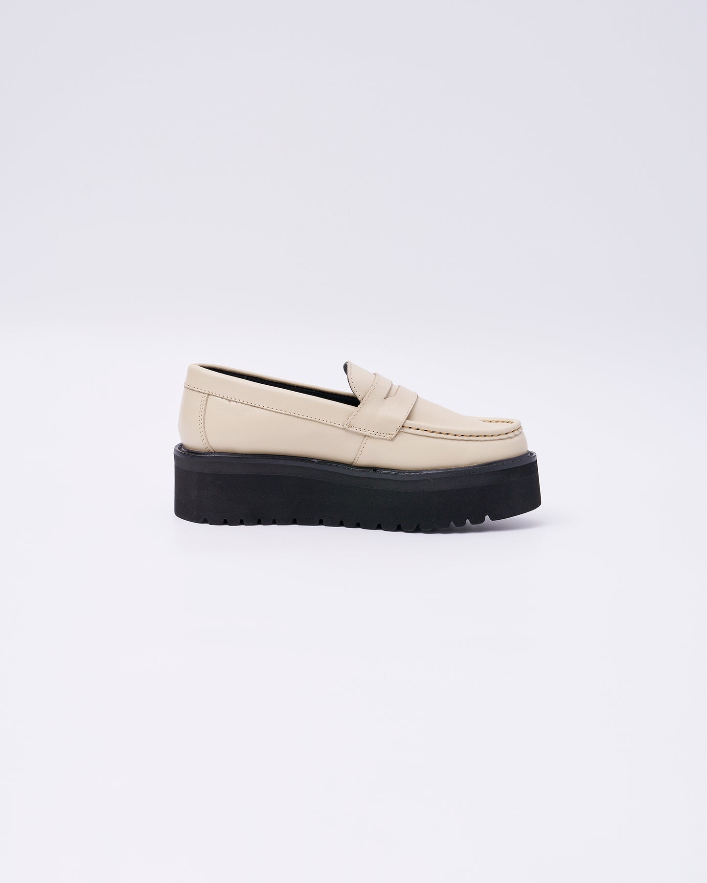 PLATFORM LOAFERS ECRU