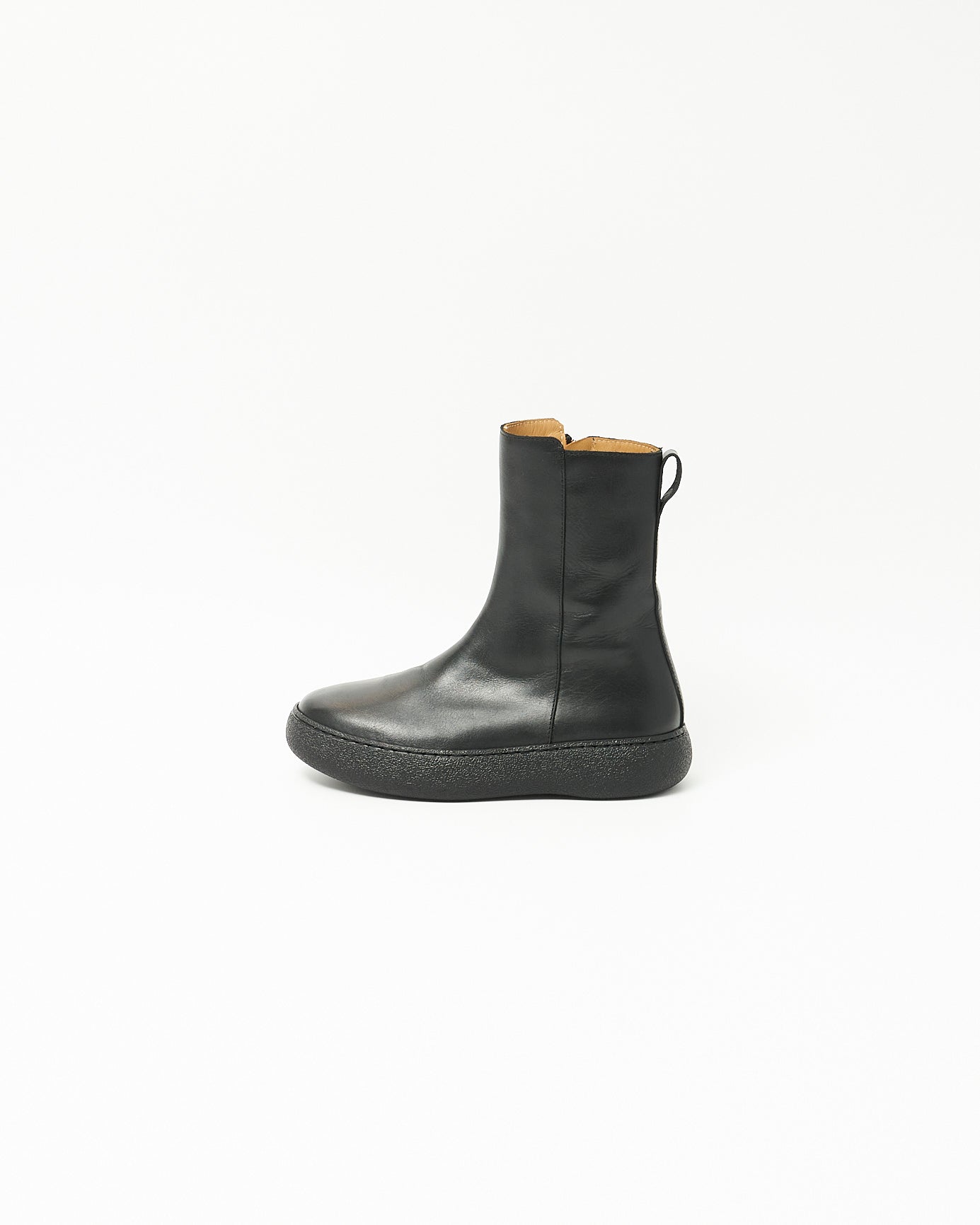 WRAP SOLE SIDE ZIP BOOTS BLACK