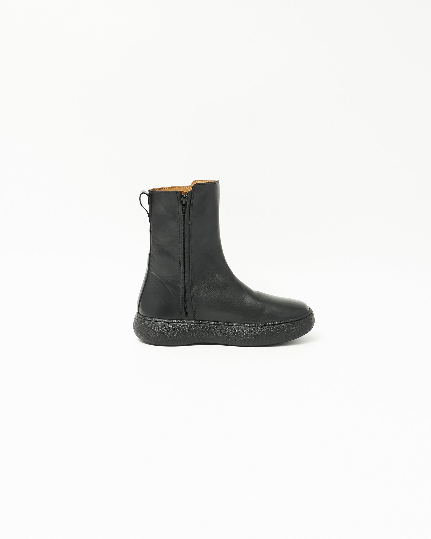 WRAP SOLE SIDE ZIP BOOTS BLACK