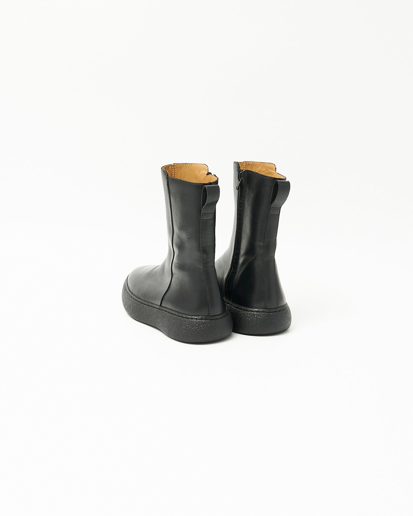 WRAP SOLE SIDE ZIP BOOTS BLACK