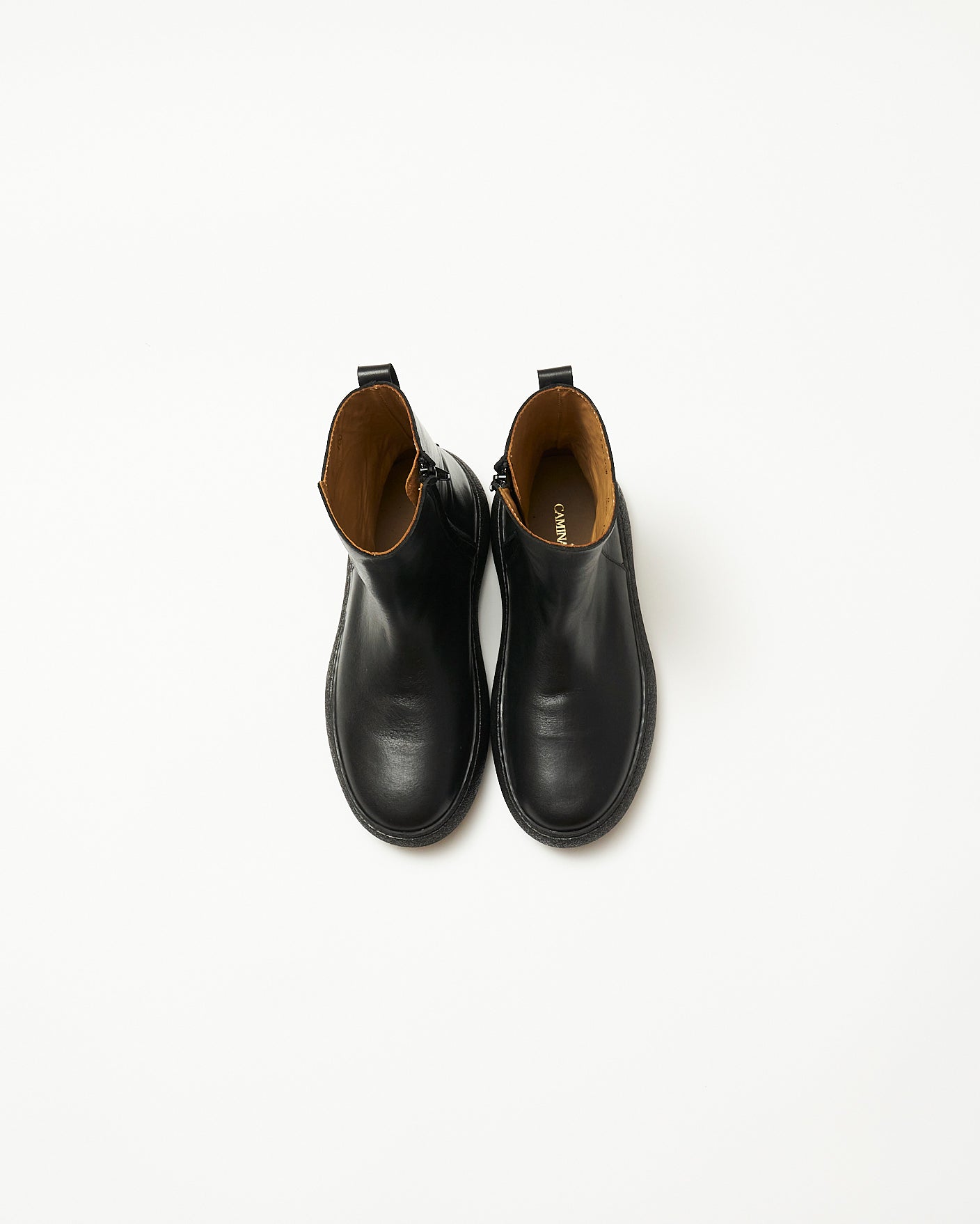WRAP SOLE SIDE ZIP BOOTS BLACK