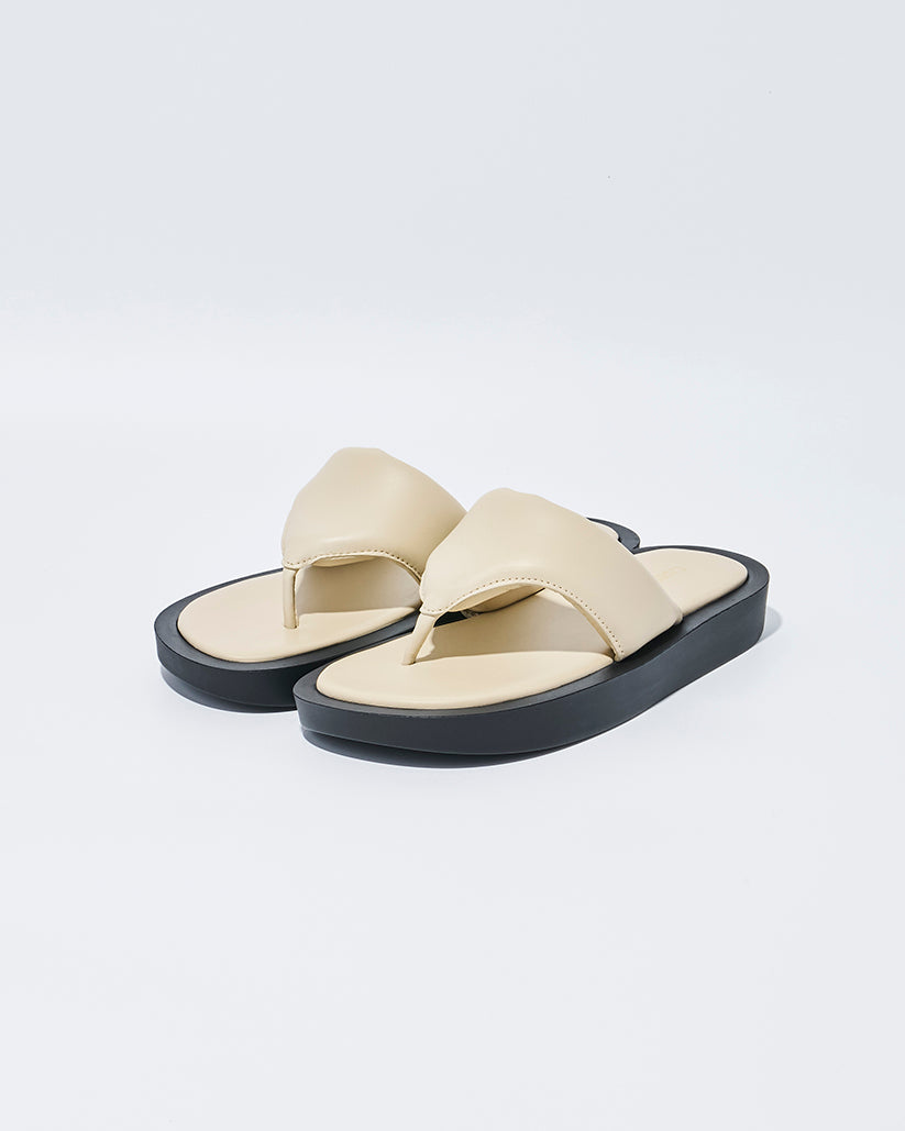 PADDED THONG SANDALS LAMB