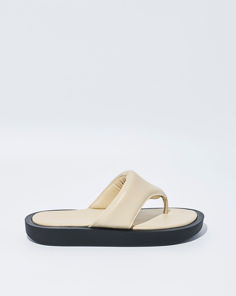 PADDED THONG SANDALS LAMB