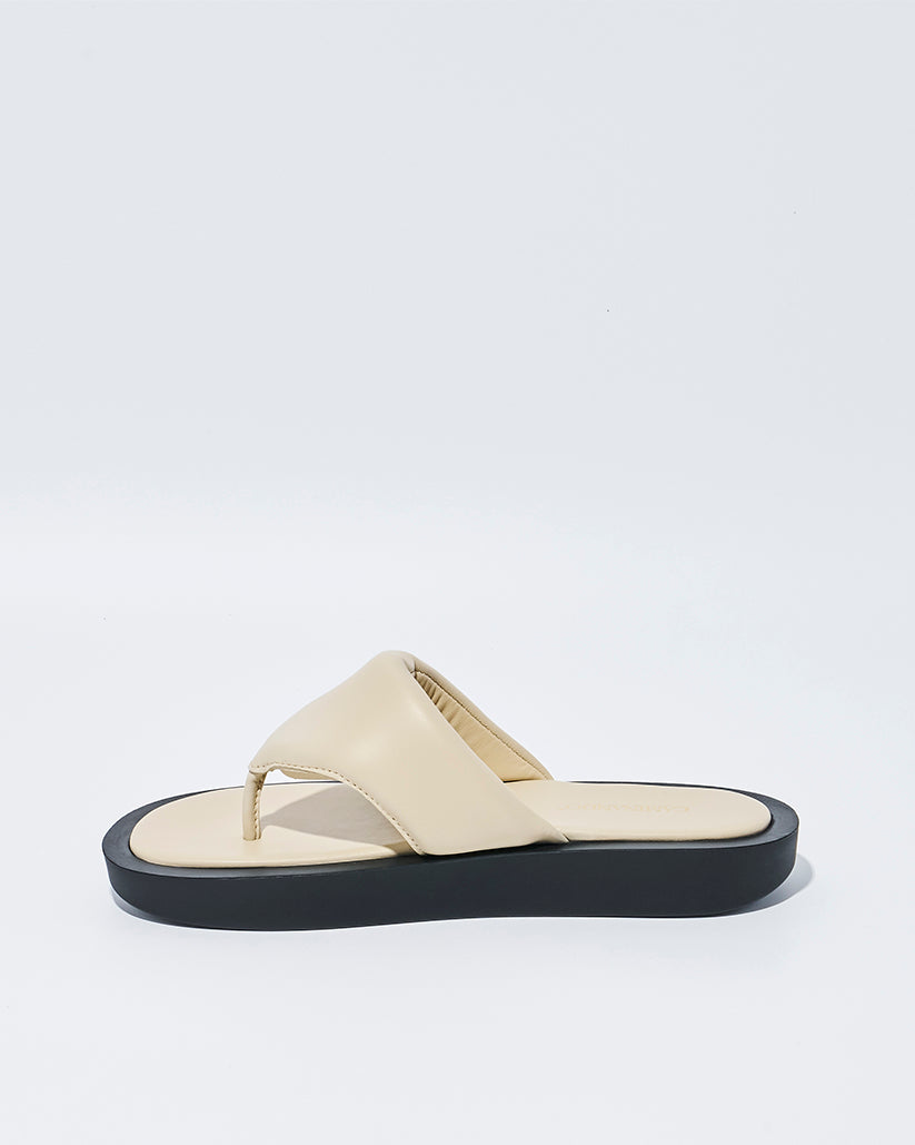 PADDED THONG SANDALS LAMB