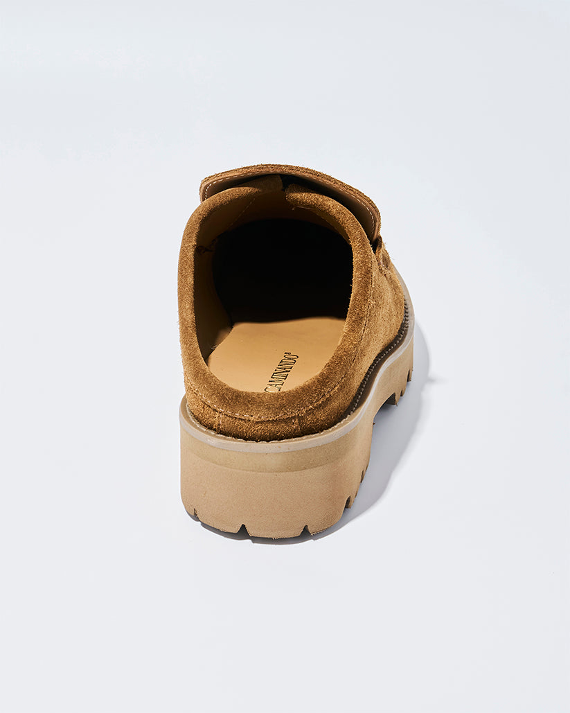 MID BIT MULE CAMEL SUEDE