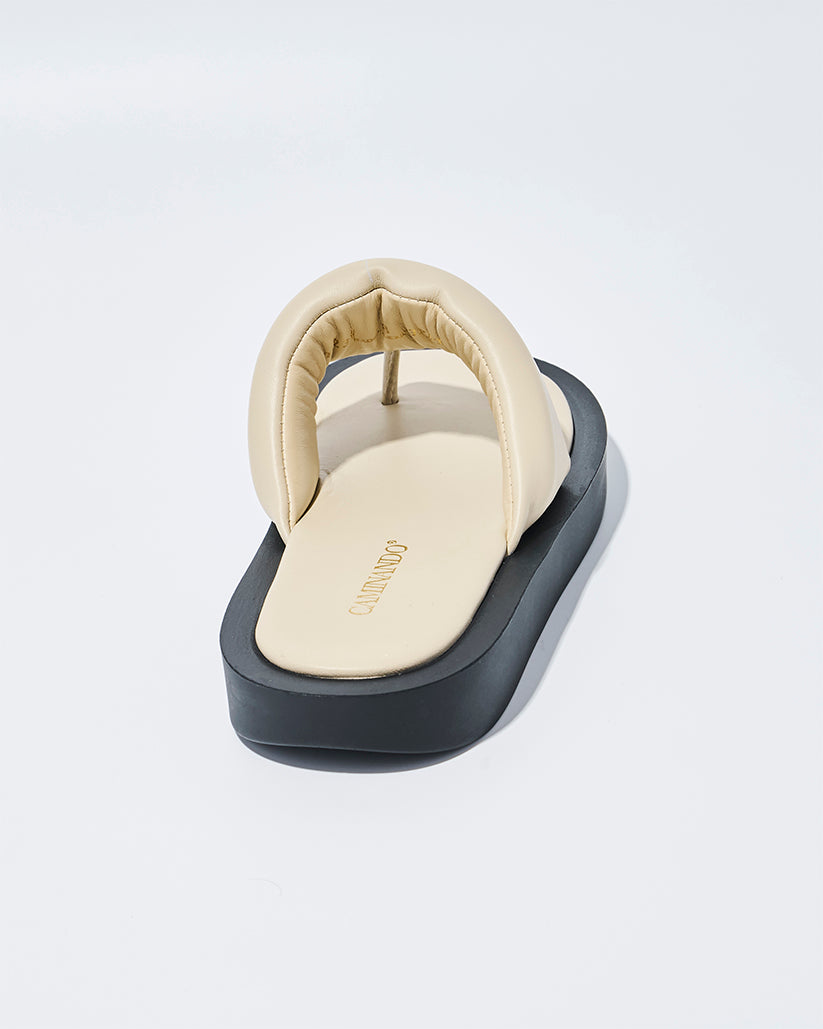 PADDED THONG SANDALS LAMB