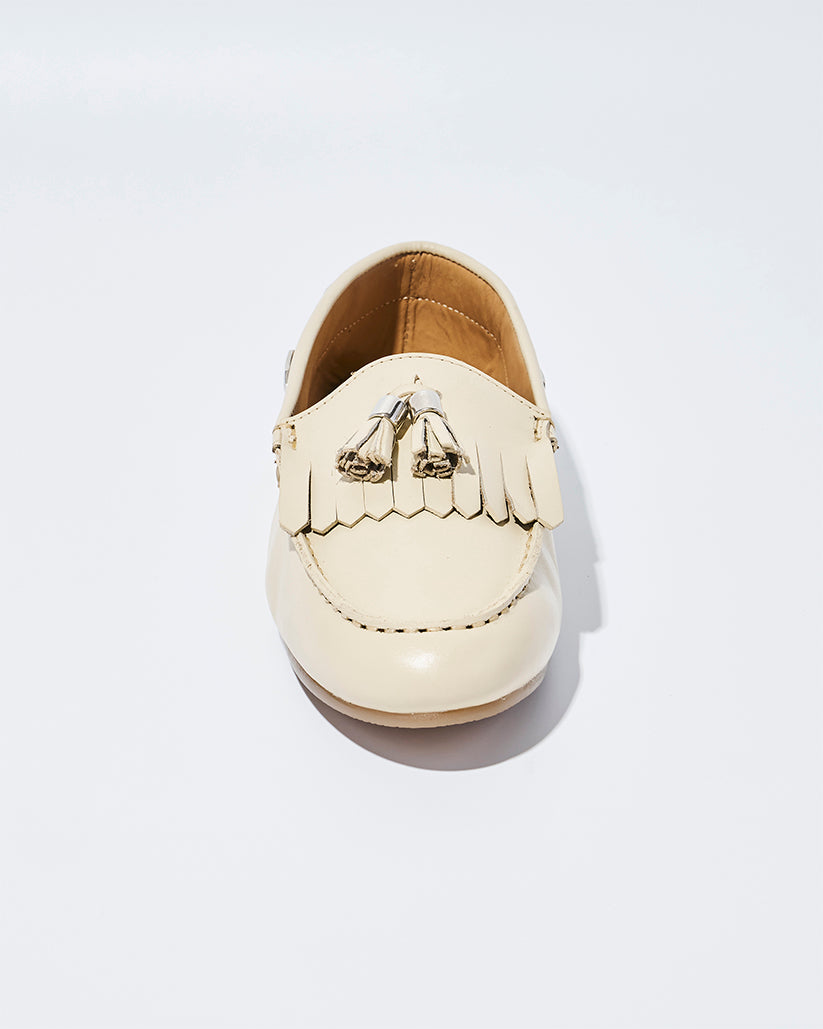 TASSEL MOC SHOES ECRU