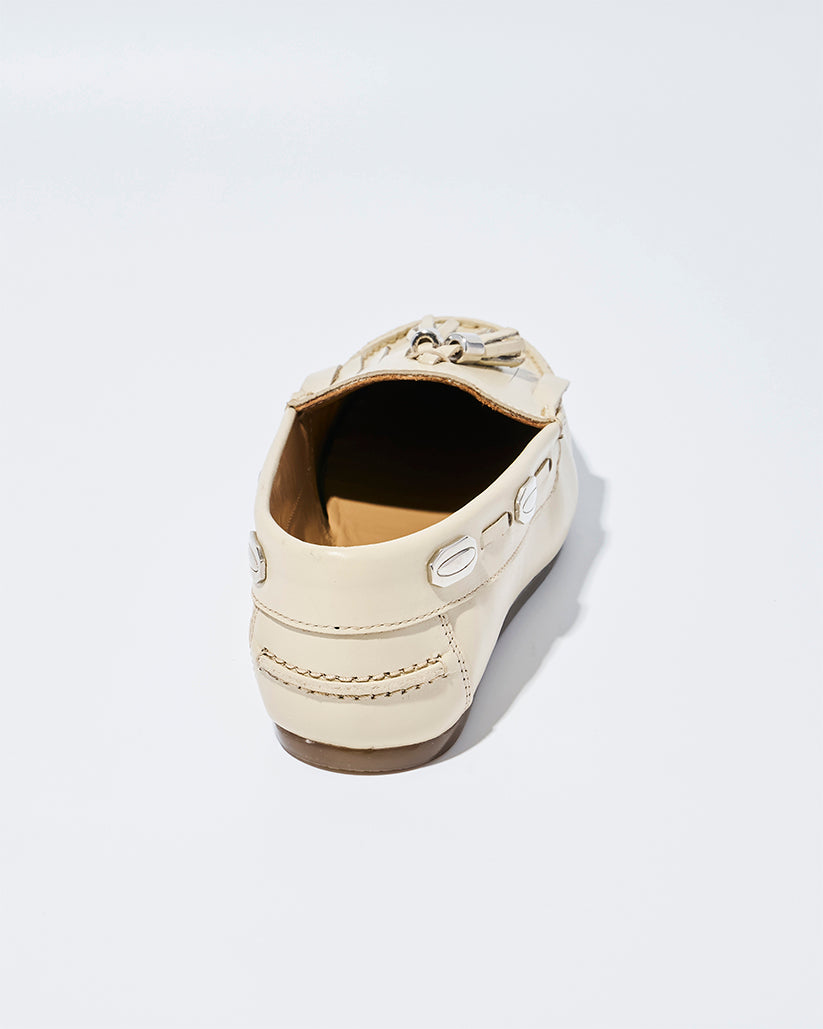 TASSEL MOC SHOES ECRU