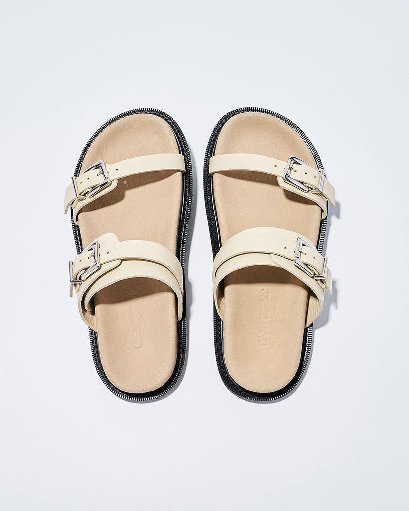 DOUBLE BUCKLE SANDALS LAMB