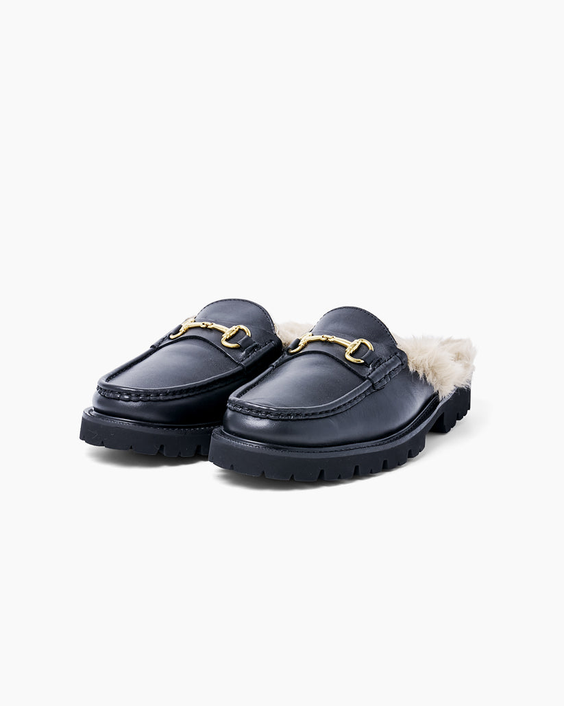SHEARING LINED BIT MULE BLACK