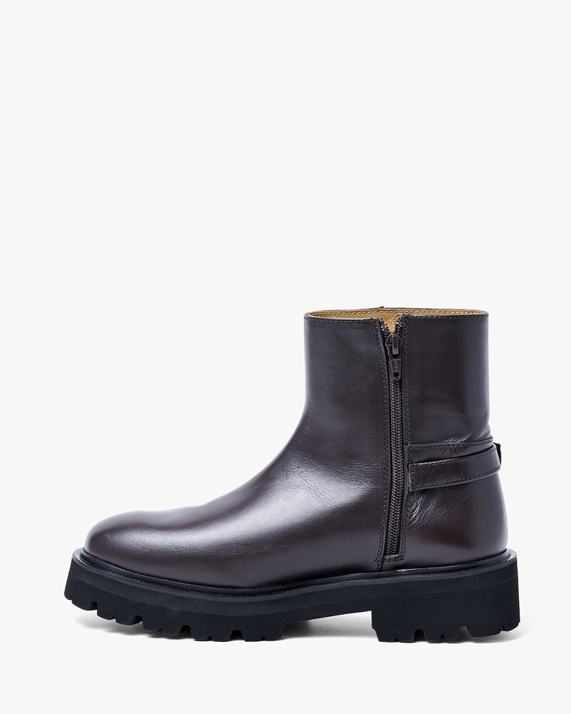 BACK ZIP BOOTS BLACK