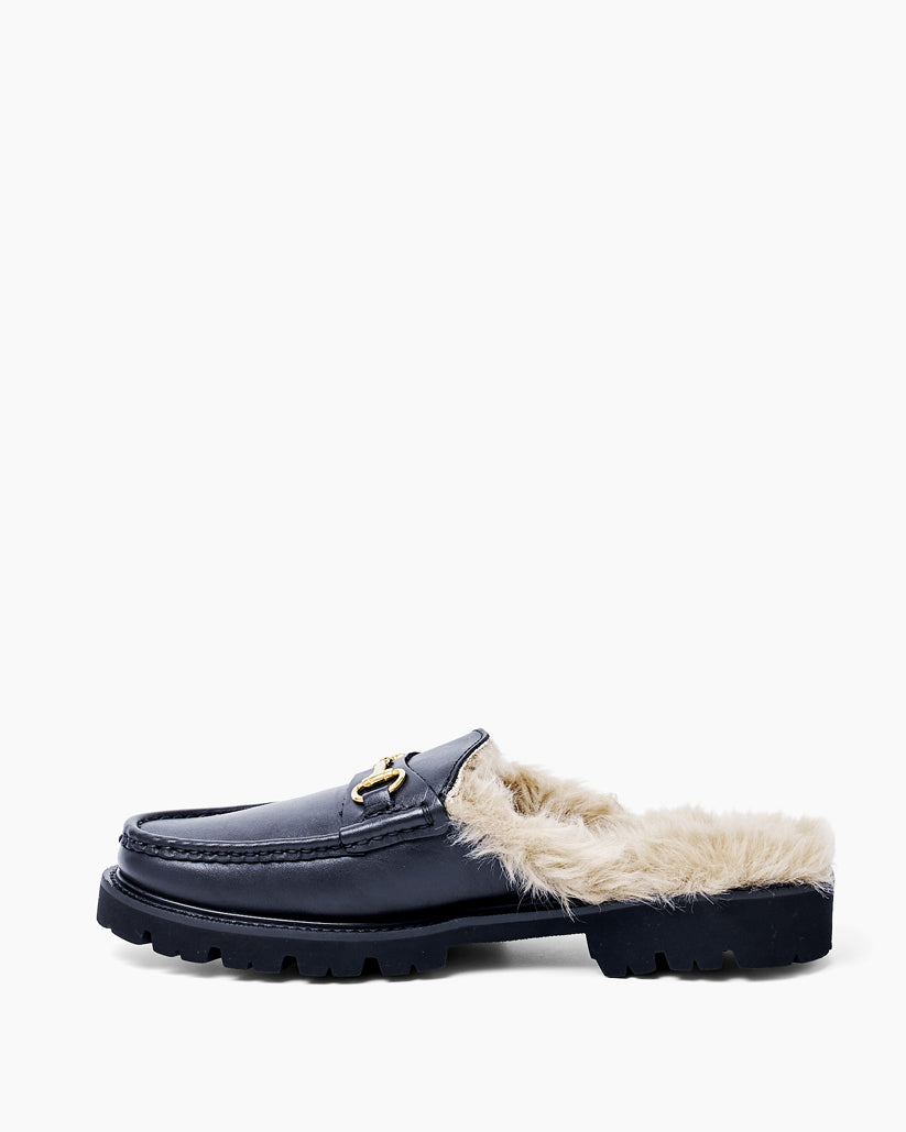 SHEARING LINED BIT MULE BLACK