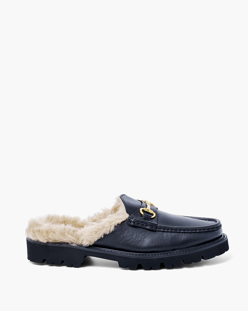 SHEARING LINED BIT MULE BLACK