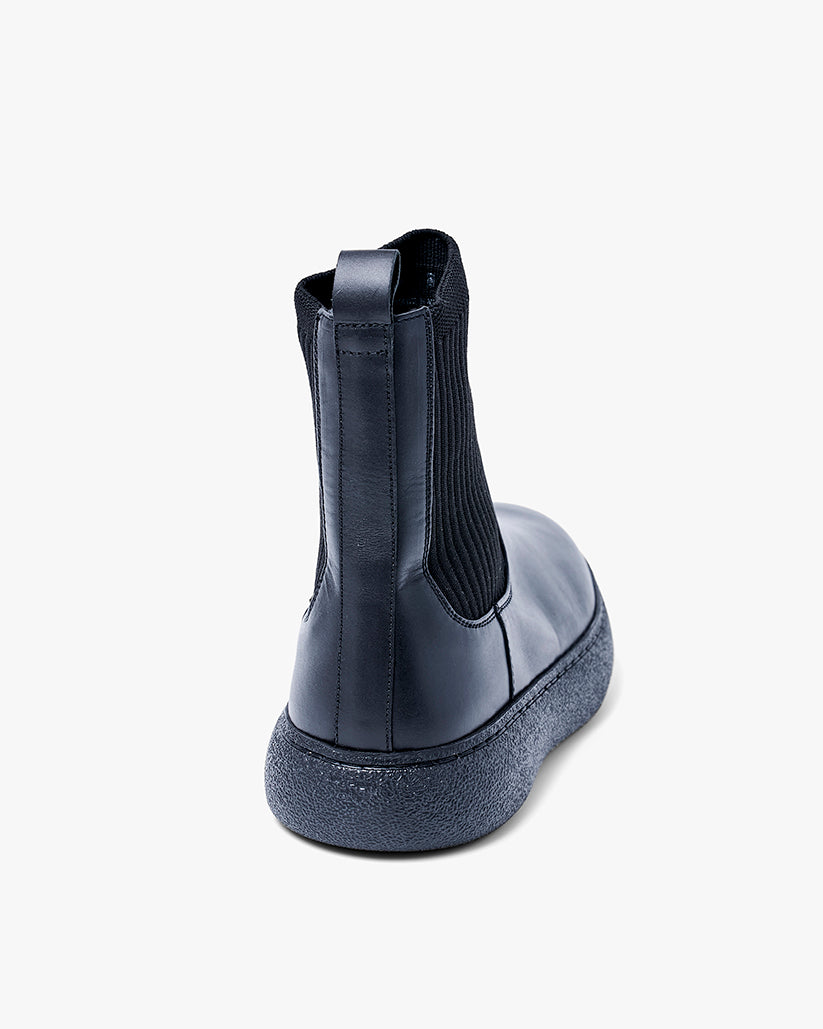 ANKLE RIB BOOTS BLACK