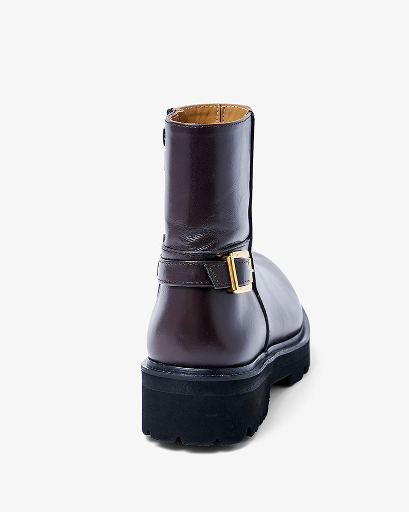 BACK ZIP BOOTS BLACK