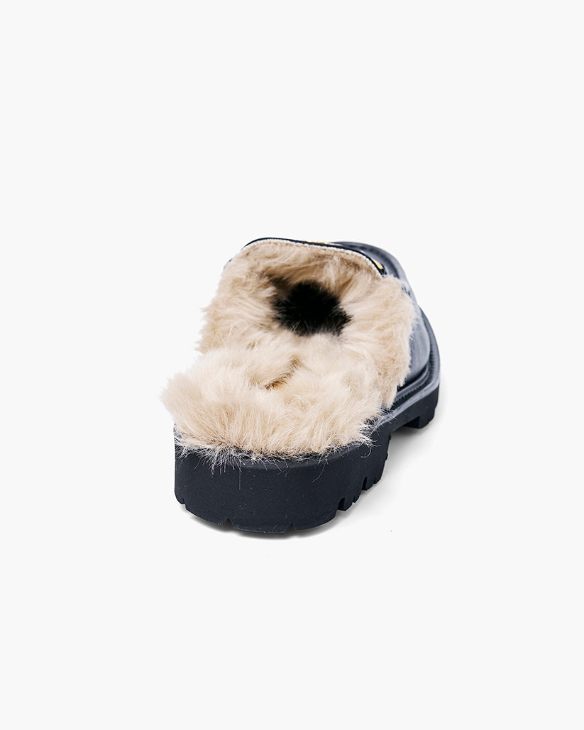 SHEARING LINED BIT MULE BLACK