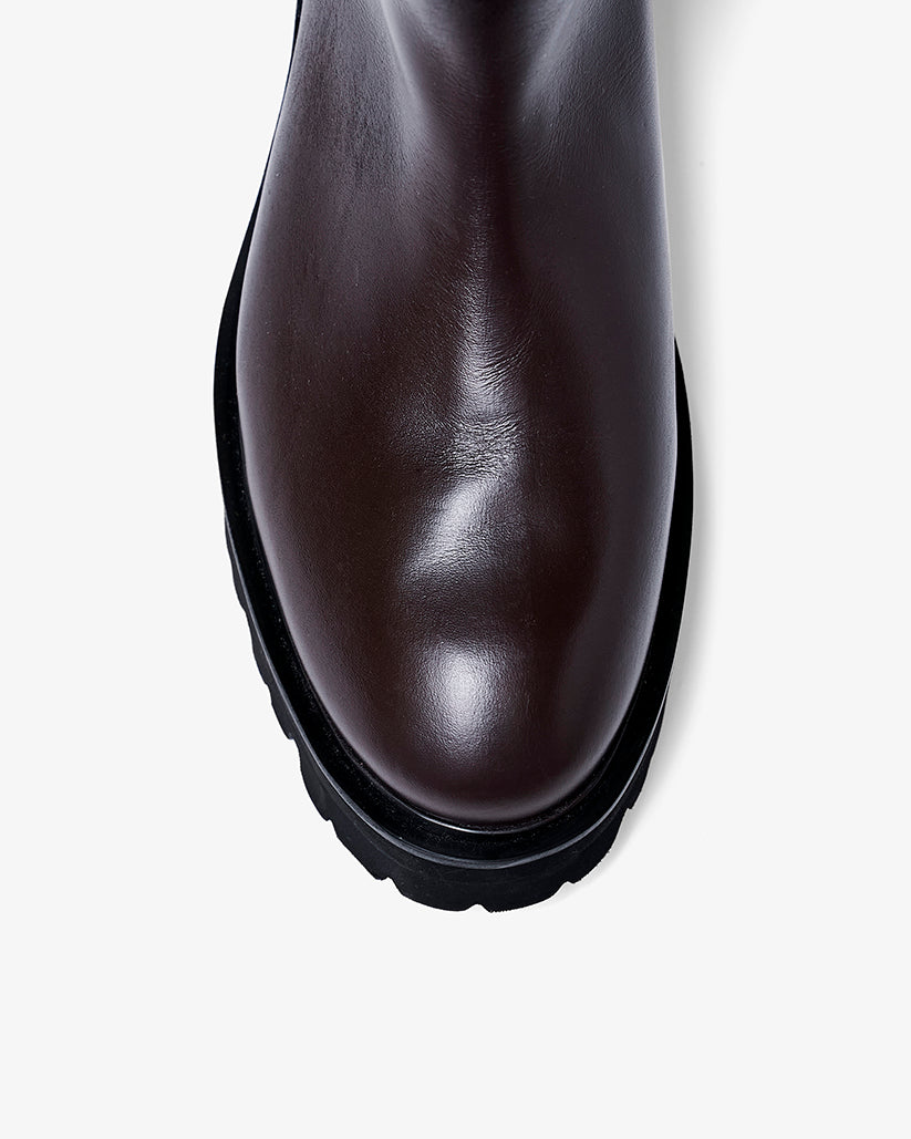 BACK ZIP BOOTS BLACK