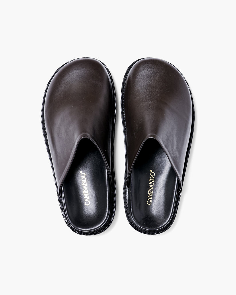 CLOG SANDALS DARK BROWN