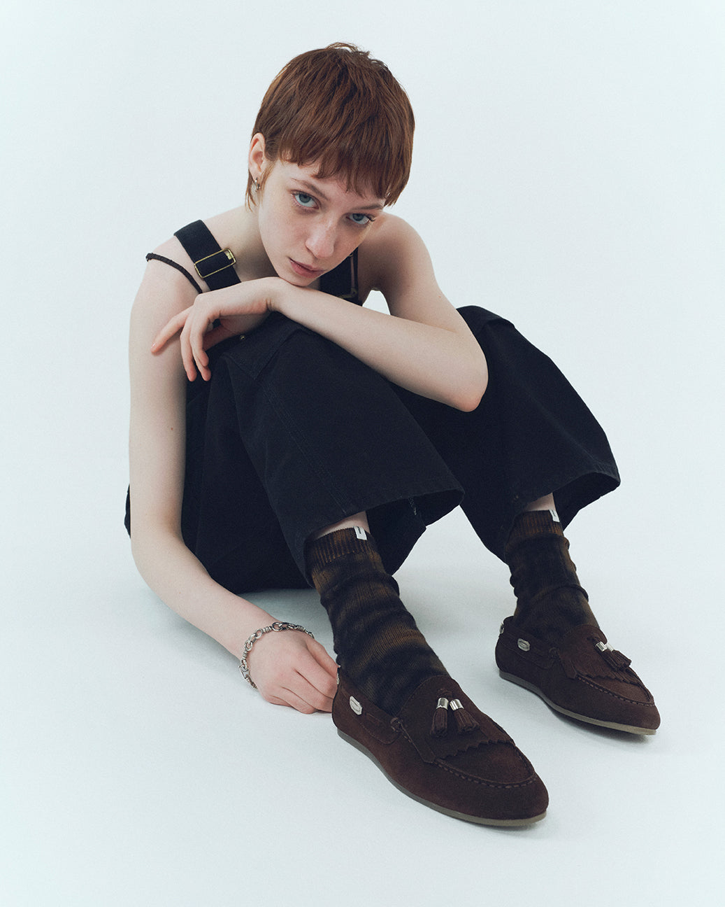 TASSEL MOC SHOES BLACK SUEDE