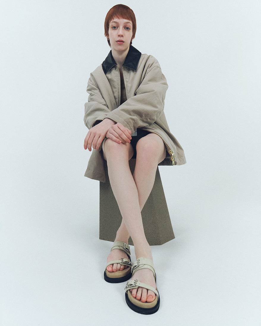 DOUBLE BUCKLE SANDALS LAMB