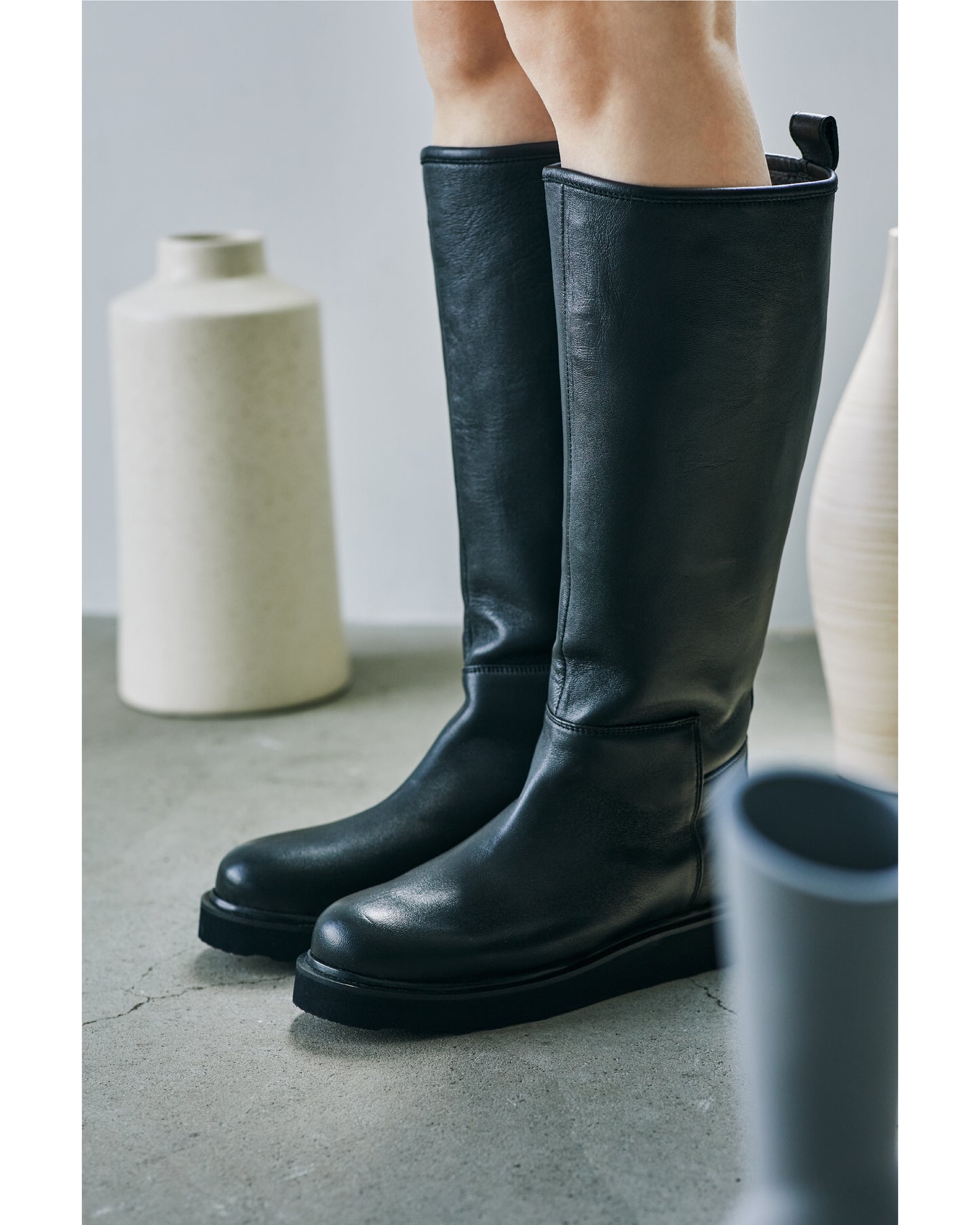 RIDING BOOTS DARK BROWN