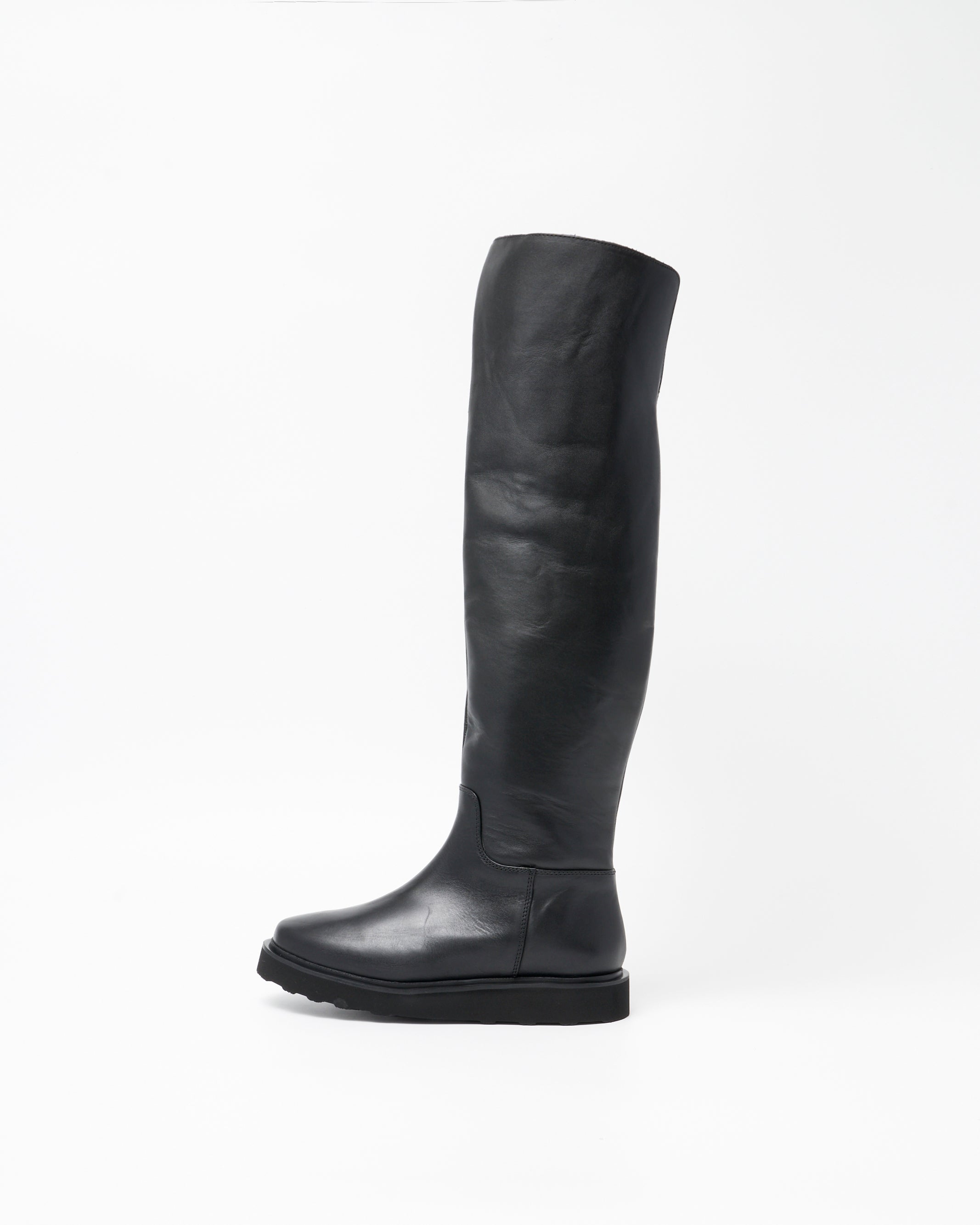 23113W KNEE HIGH BOOTS BLACK – caminando.jp