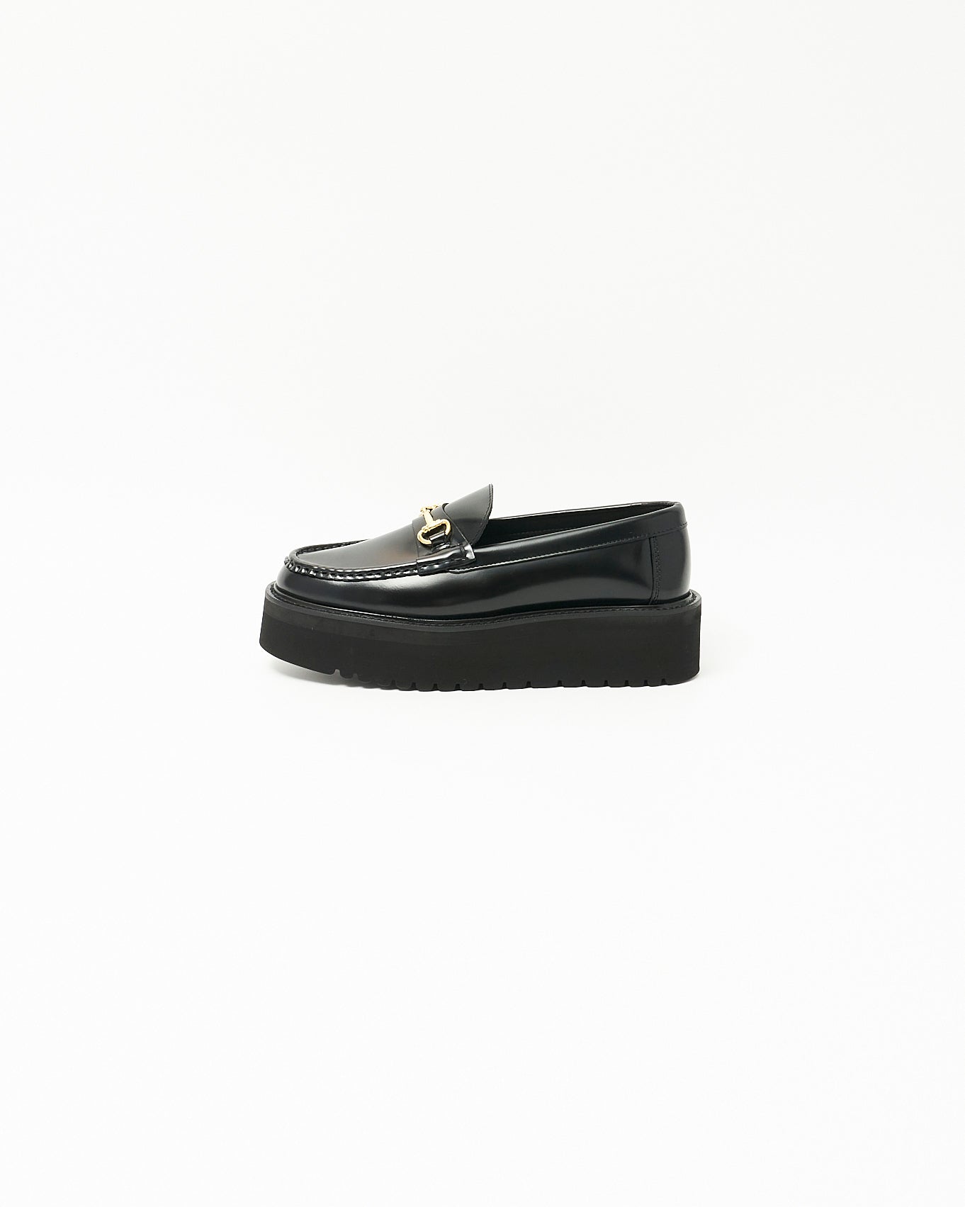 PLATFORM BIT LOAFERS BLACK