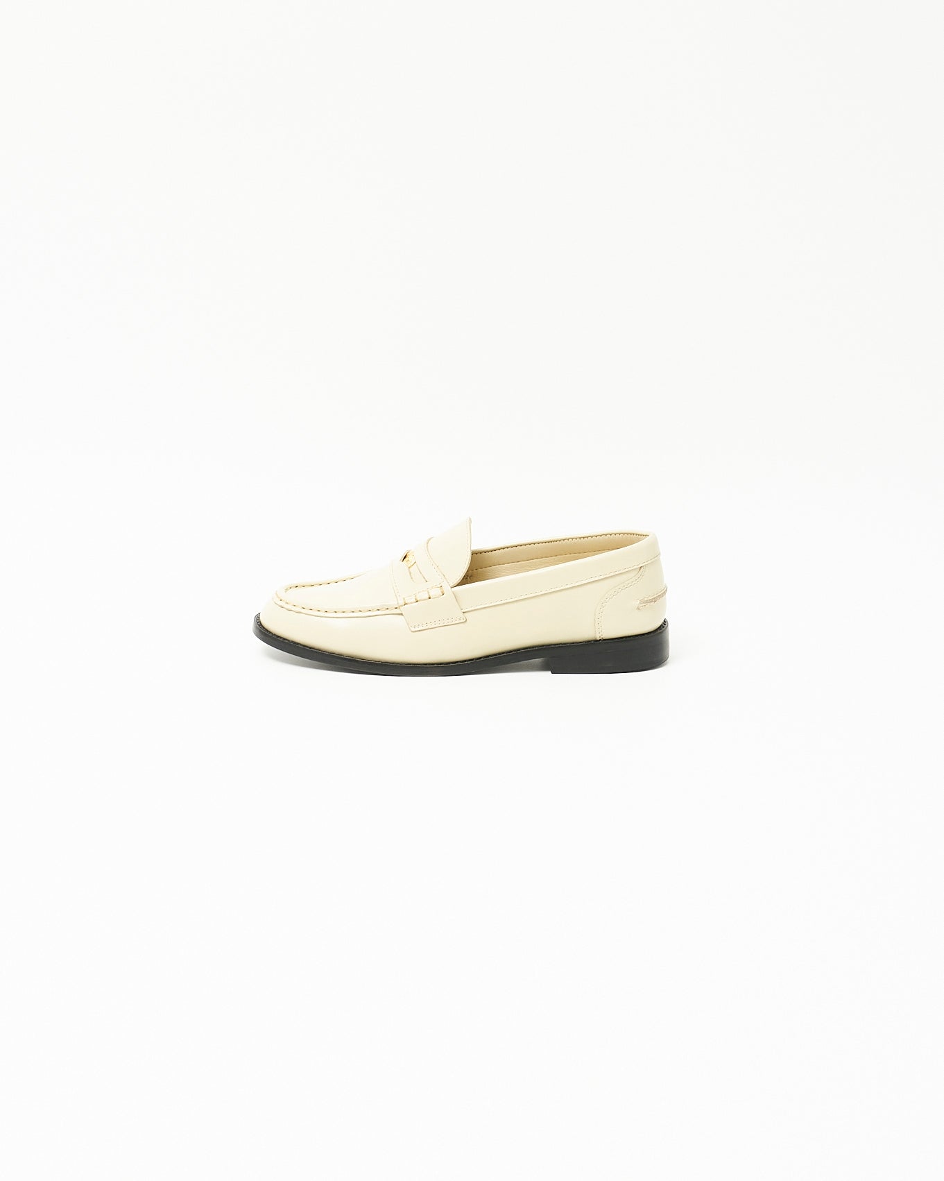 ALMOND TOE PENNY LOAFERS ECRU