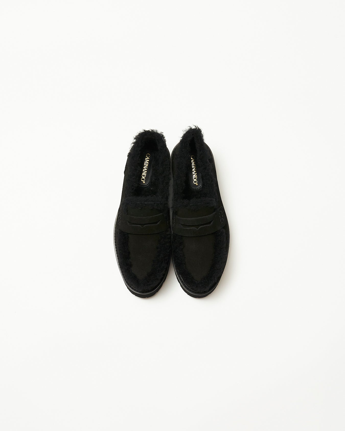 MOUTON PENNY LOAFERS BLACK SUEDE