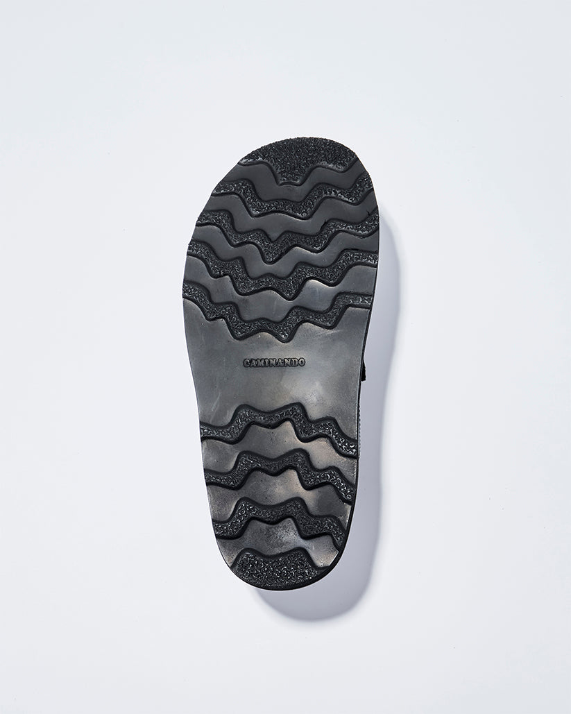 SHEARING BUCKLE SANDALS BLACK
