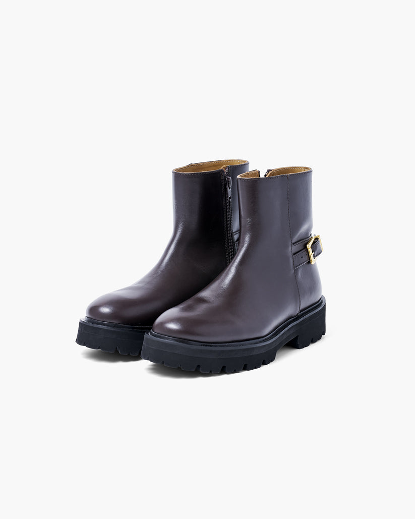 BACK ZIP BOOTS BLACK