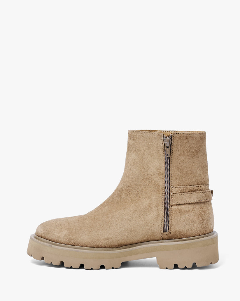 BACK ZIP BOOTS BLACK
