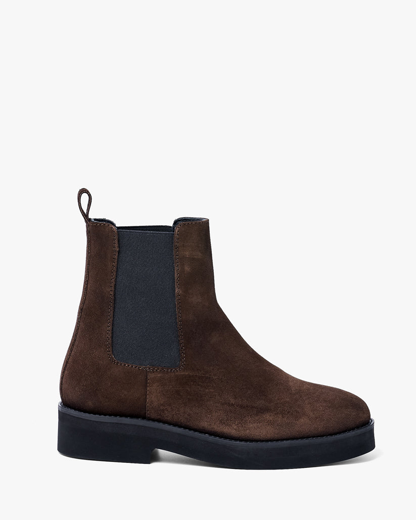 SIDE GOA SHORT BOOTS DARK BROWN SUEDE