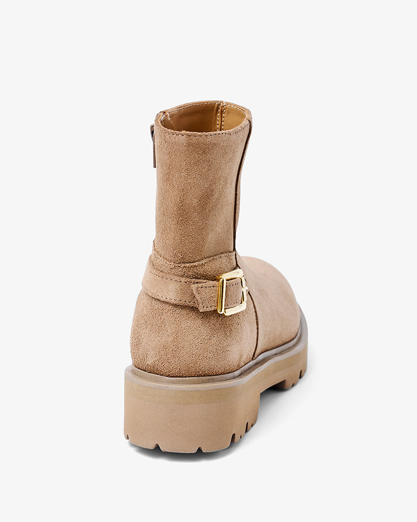 BACK ZIP BOOTS BLACK