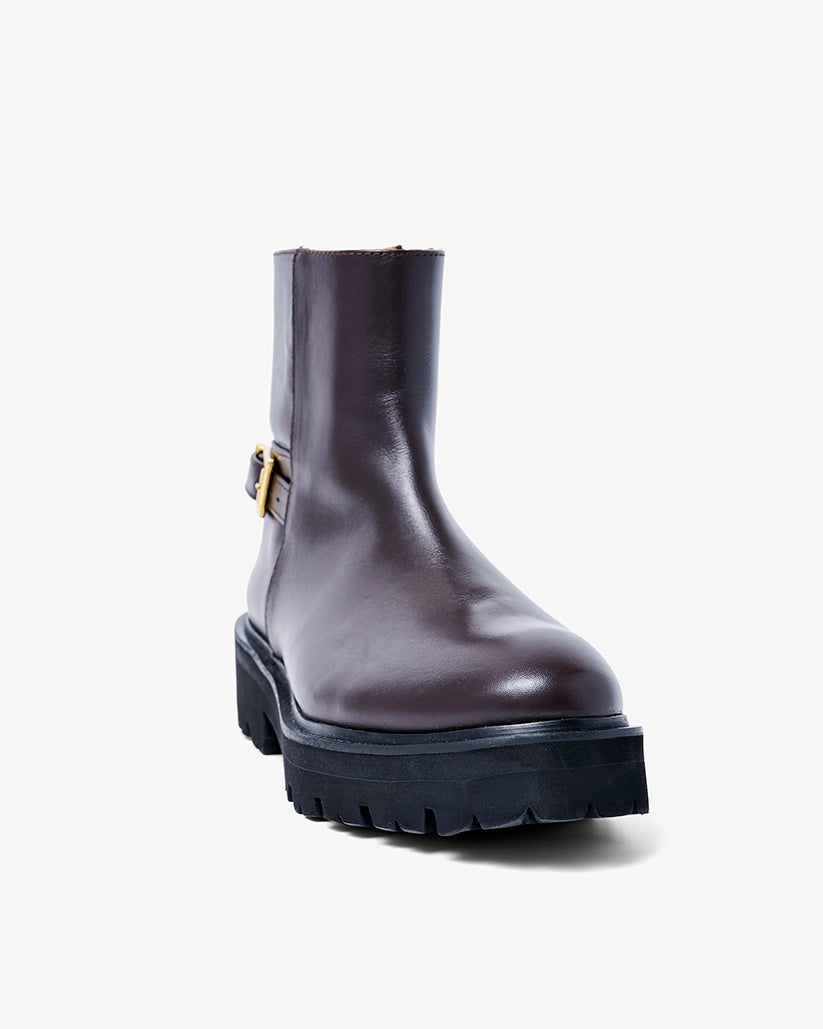BACK ZIP BOOTS BLACK
