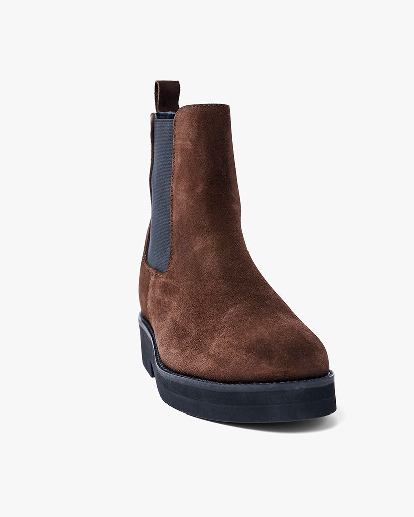 SIDE GOA SHORT BOOTS DARK BROWN SUEDE