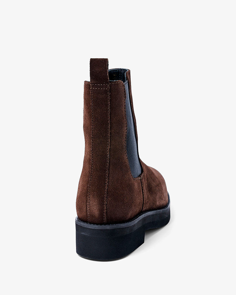SIDE GOA SHORT BOOTS DARK BROWN SUEDE