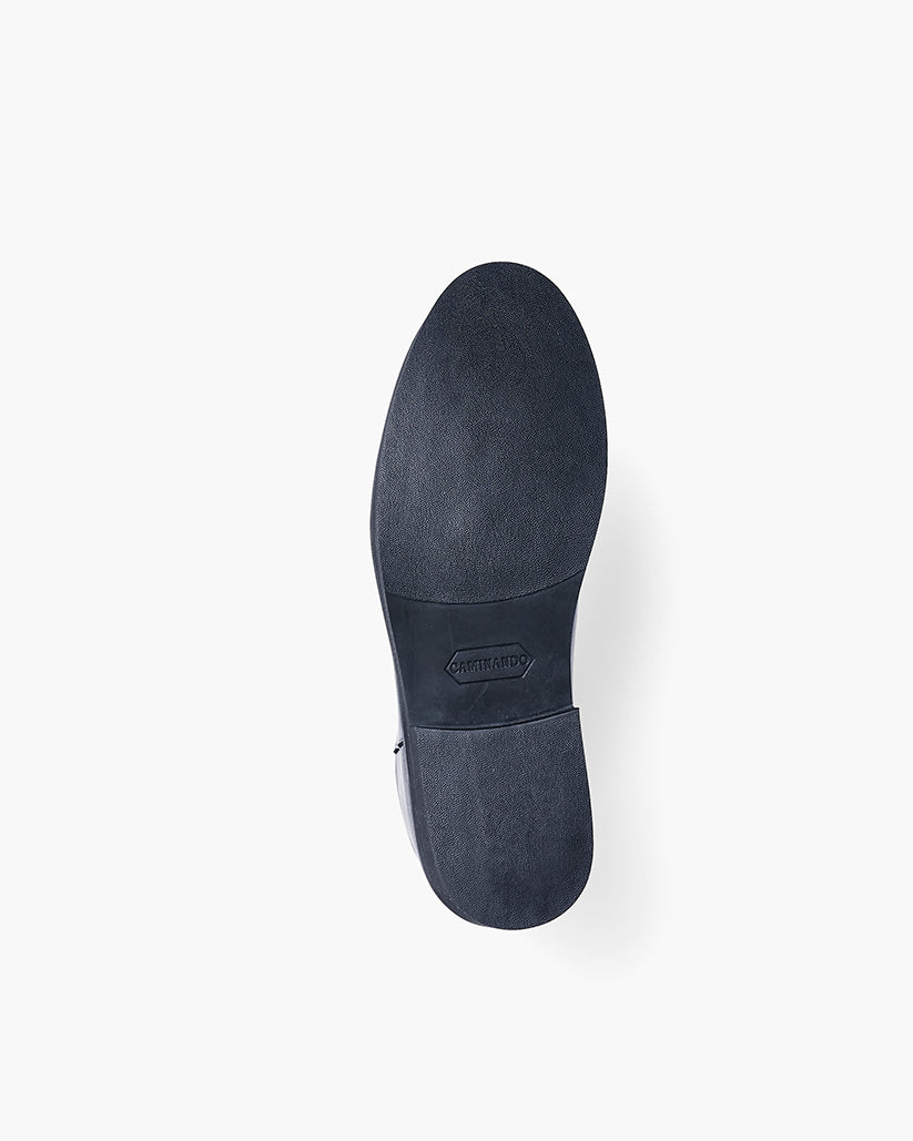 BUCKLE STRAP LONG BOOTS BLACK