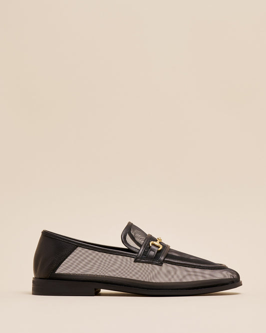 MESH BIT LOAFERS BLACK