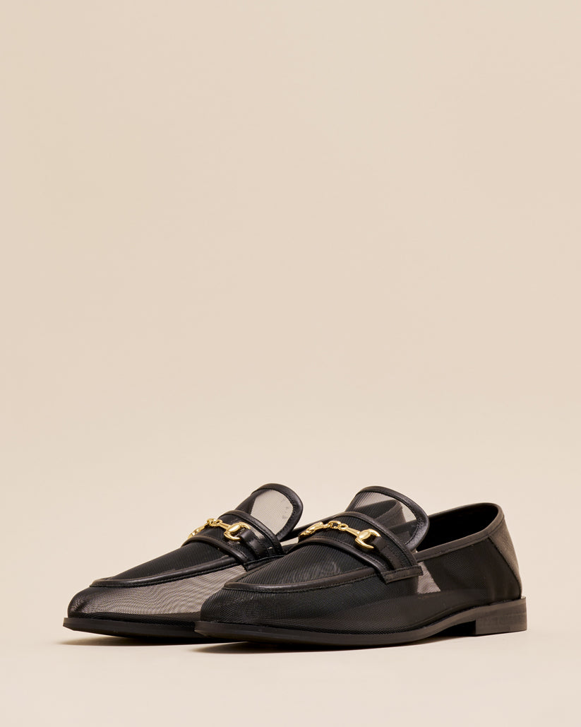MESH BIT LOAFERS BLACK