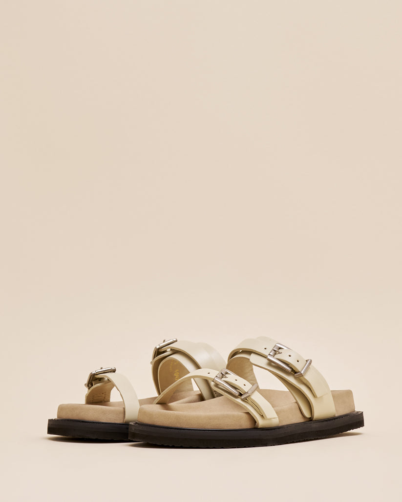 DOUBLE BUCKLE SANDALS LAMB
